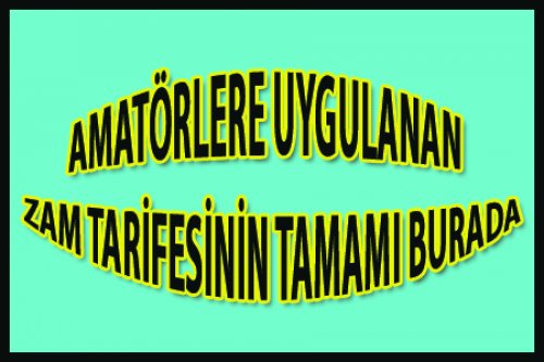 İŞTE AMATÖR HAKEM YENİ ZAM TARİFESİ