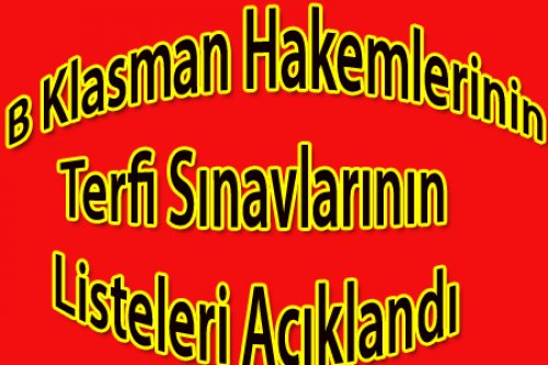A KLASMAN HAKEMLİĞİ İÇİN YOLA ÇIKILDI!
