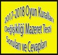 2017-2018 Mazeret Soru ve Cevapları BURADA!