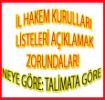 İL HAKEM KURULLARI LİSTELERİ AÇIKLAMAK ZORUNDALAR!